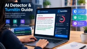 ai detector turnitin guide AI detector analyzing academic writing