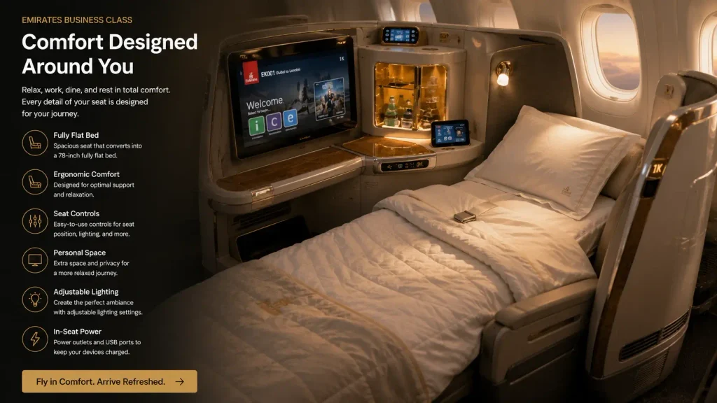 emirates business seat